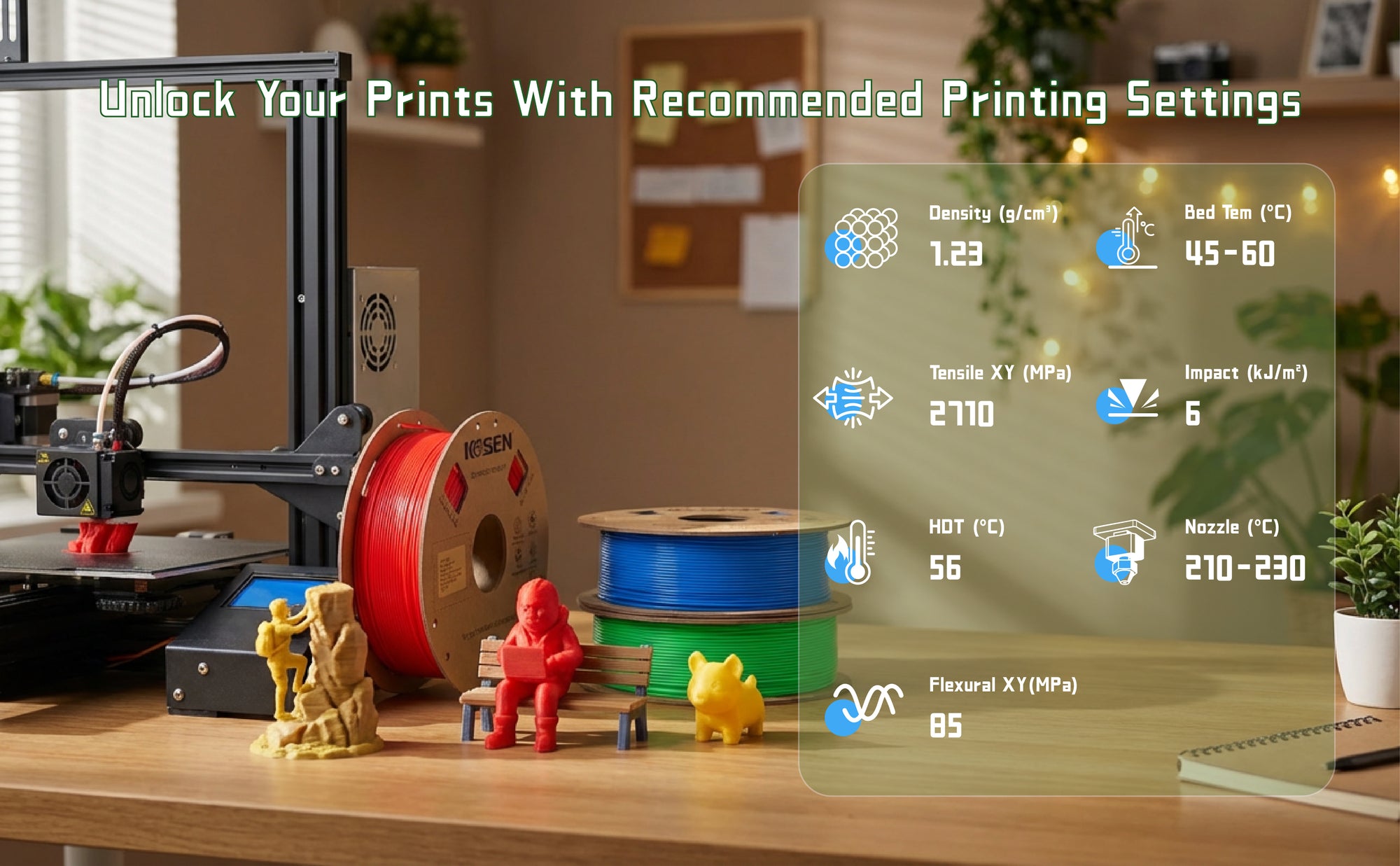 KOSEN PLA-Flex 1.75mm 3D Filament 1KG